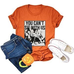 New Women's Large Hocus Pocus Sanderson Sisters You Can't Sit With Us T-…